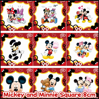 Mickey and Minnie Square 8cm Acrylic Charms for DIY match game-open in live