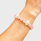 Bracelet en cristal naturel « Rose attire l'amour »