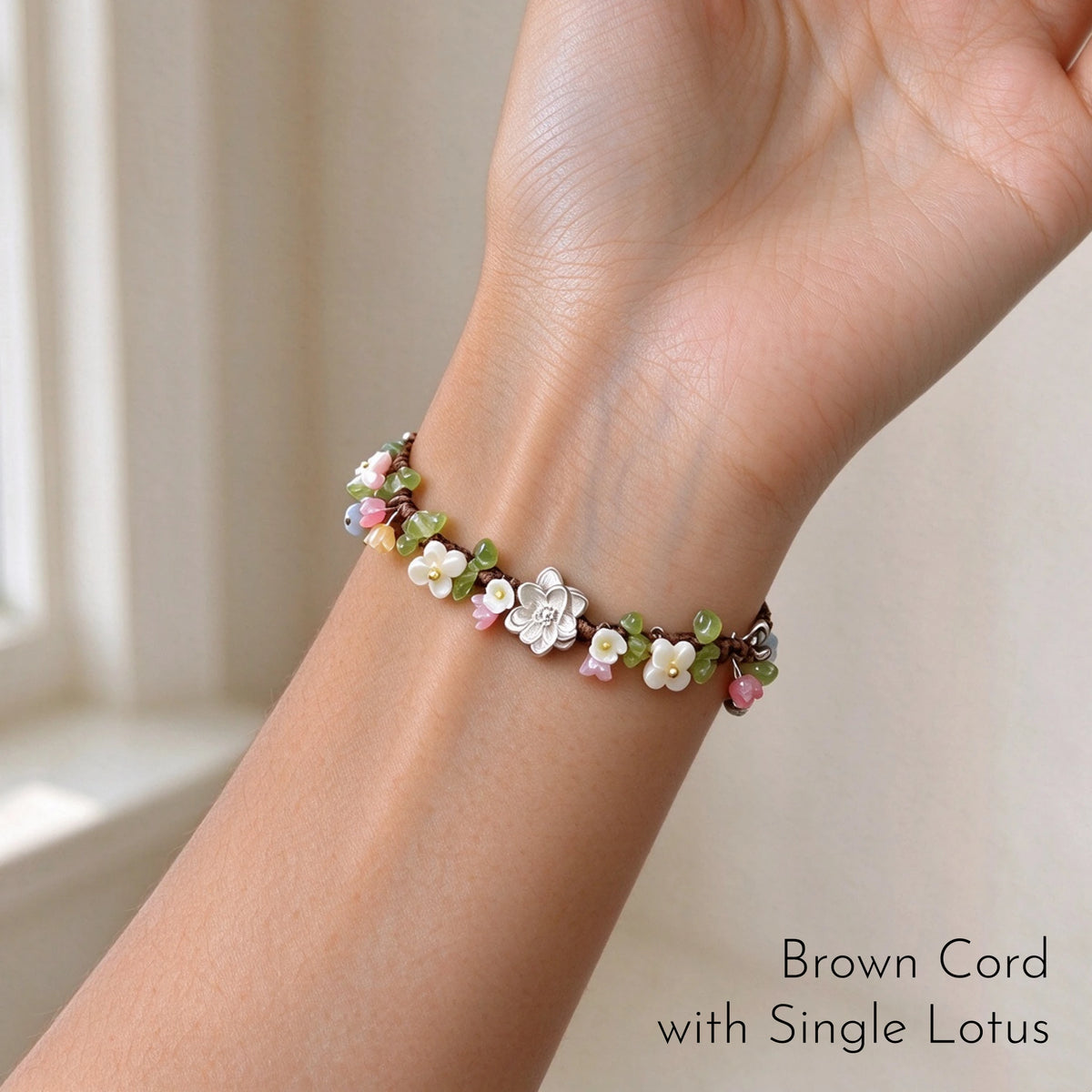 Handmade Lotus Flower S925 Bracelet - Wash Away All Worries