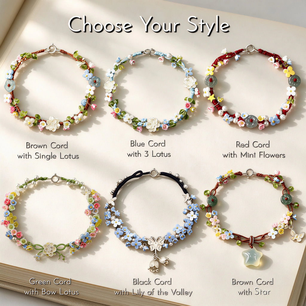 Handmade Lotus Flower S925 Bracelet - Wash Away All Worries