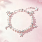Star & Moon Pearl Bracelet– Cosmic Guidance, Gentle Love, Lasting Peace
