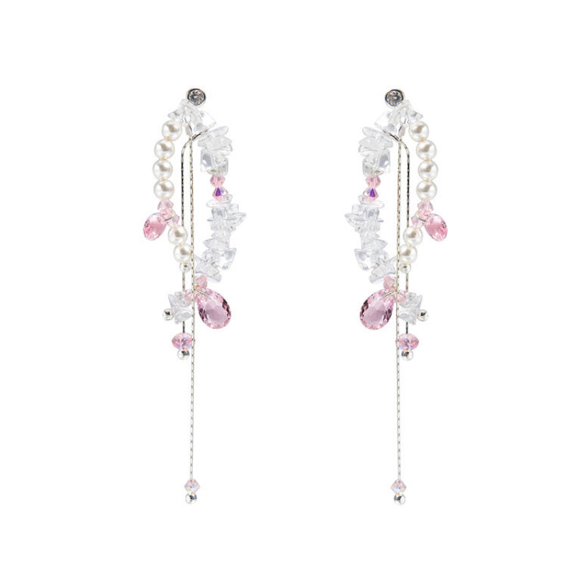 Collier en quartz clair, ras-du-cou superposé, favorisant la chance