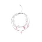 Collier en quartz clair, ras-du-cou superposé, favorisant la chance