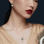 Collier Sakura en jade Hetian