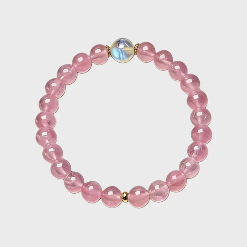 Pink Amour Natural Crystal Bracelet
