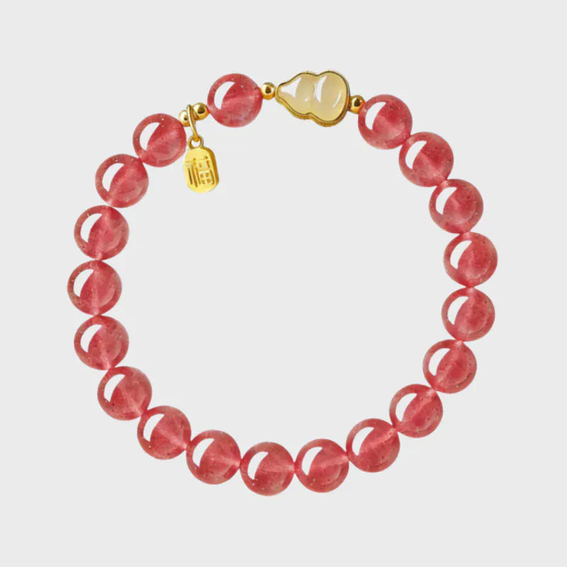 Gentle Soul Natural Strawberry Quartz Bracelet