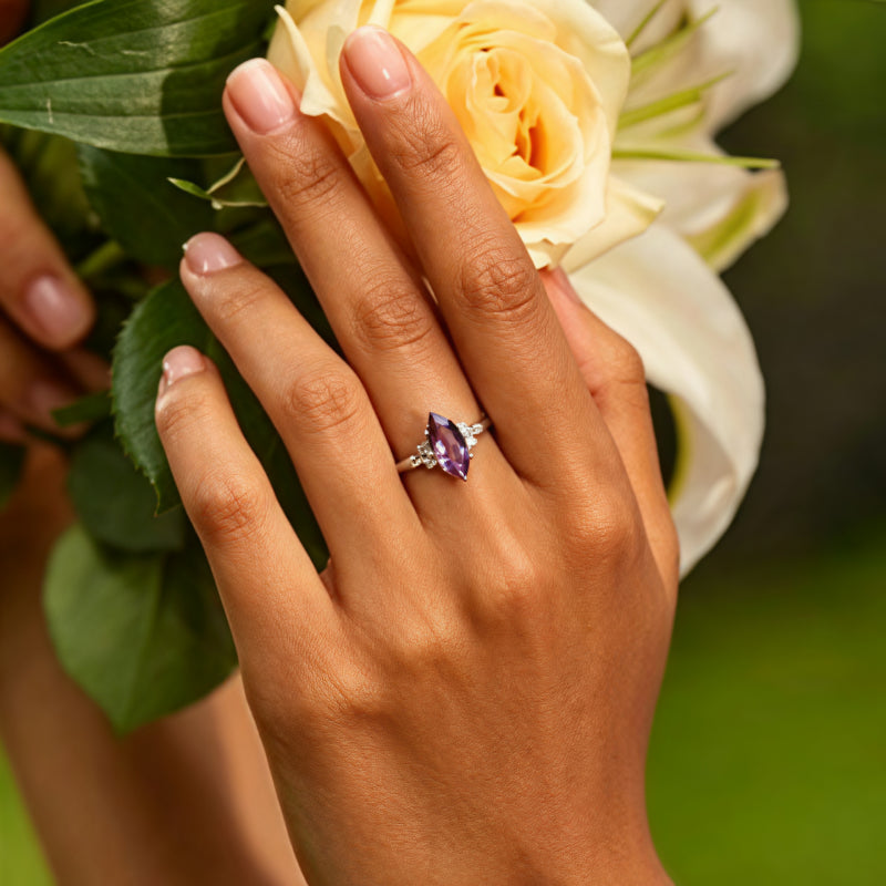 Natural Amethyst Ring - Heals Mental Exhaustion