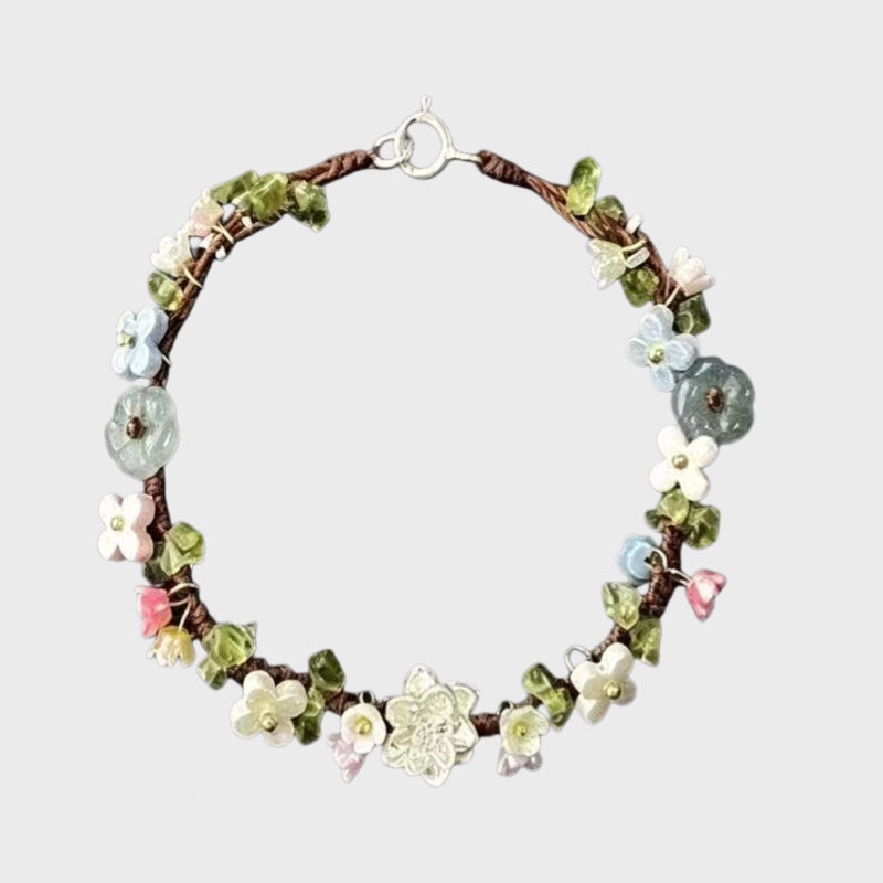 Handmade Floral Braided Bracelet