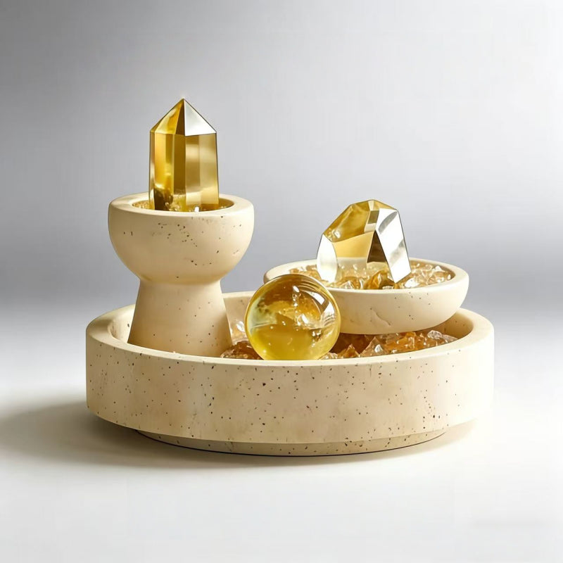 Natural Citrine Ornament – Gold Energy Wealth Throne