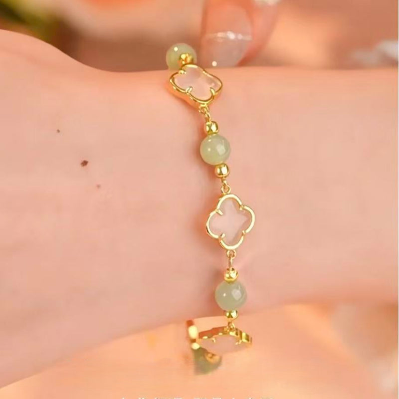 Four-Leaf Clover Bracelet，Four-Leaf Clover Clears All Bad Fortune