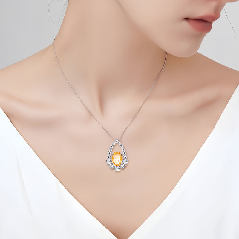 Aurora Wish Natural Citrine Necklace - Clarity & Motivation