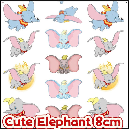 Cute Elephant 8cm Acrylic Charms for DIY match game-open in live