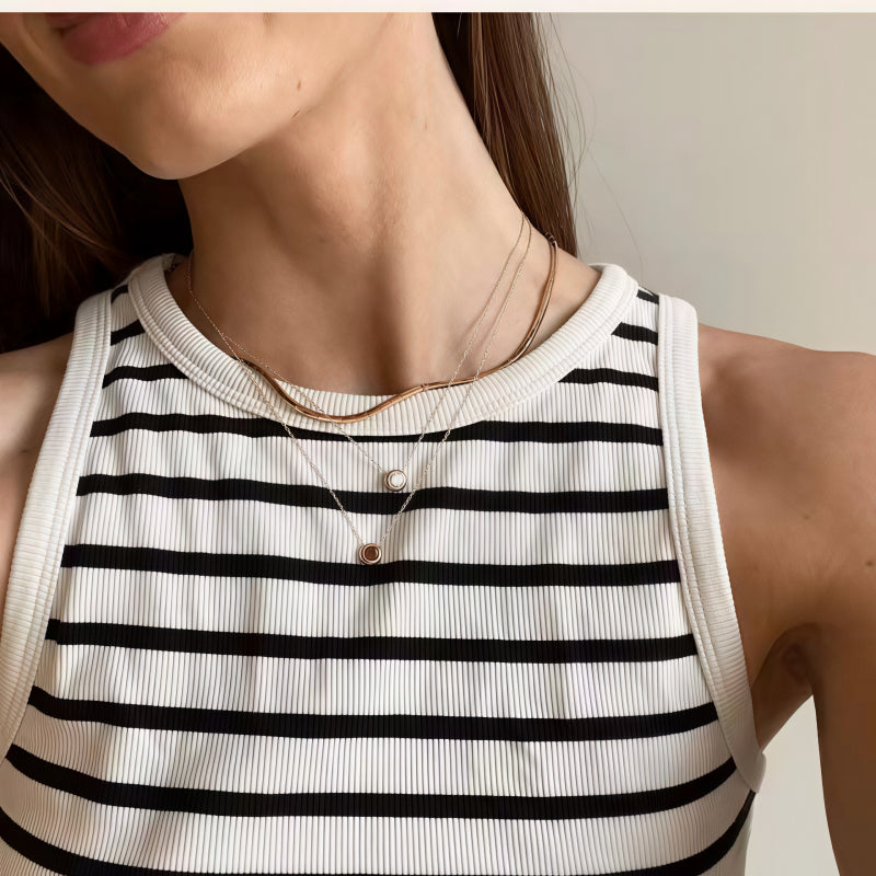 Dainty Birthstone Necklace | 925 Sterling Silver Colorful Crystal Pendant | Minimalist Clavicle Chain
