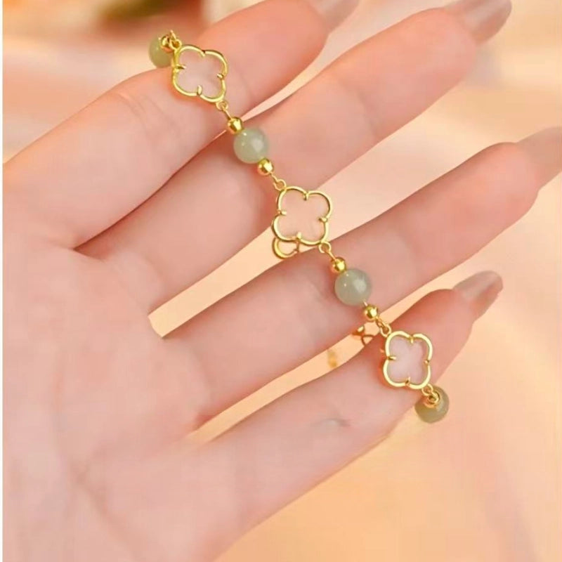 Four-Leaf Clover Bracelet，Four-Leaf Clover Clears All Bad Fortune