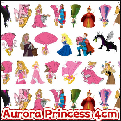 Aurora Princess 4cm Acrylic Charms for DIY match game-open in live
