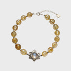 Bracelet en cristal naturel Étoile de David