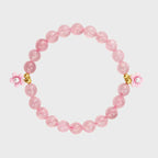 Bracelet en cristal naturel Fleurs de pêcher