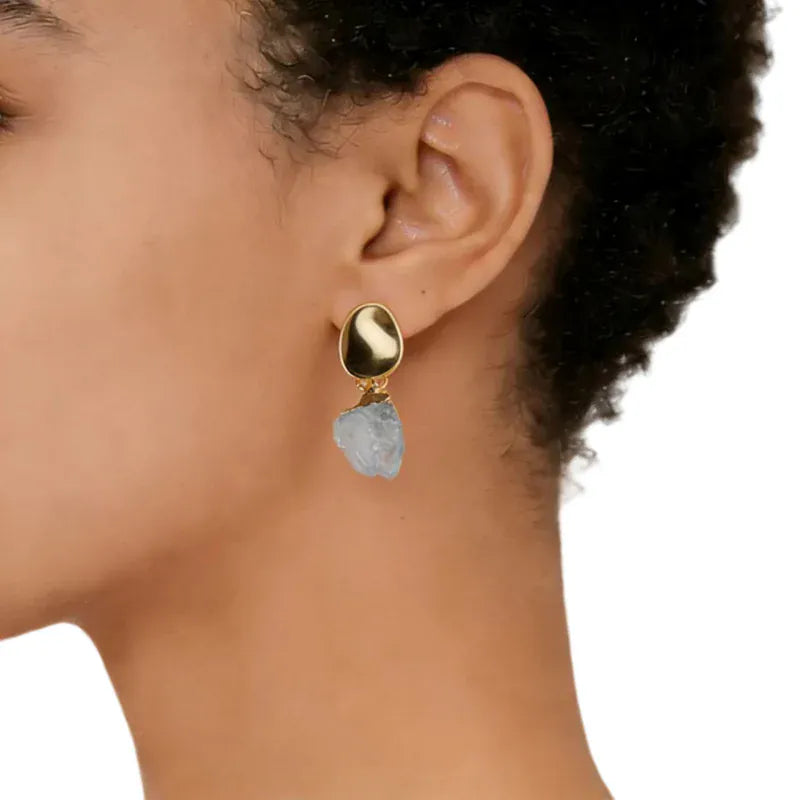 Clarity & Courage Natural Aquamarine Earrings