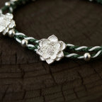 Hand Braided Silver Lotus Butterfly Bracelet - Purity & Freedom