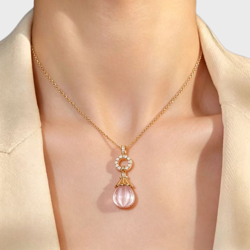 Rose & Clear Quartz Perfume Bottle – Love & Clarity