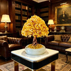 Arbre à argent en citrine