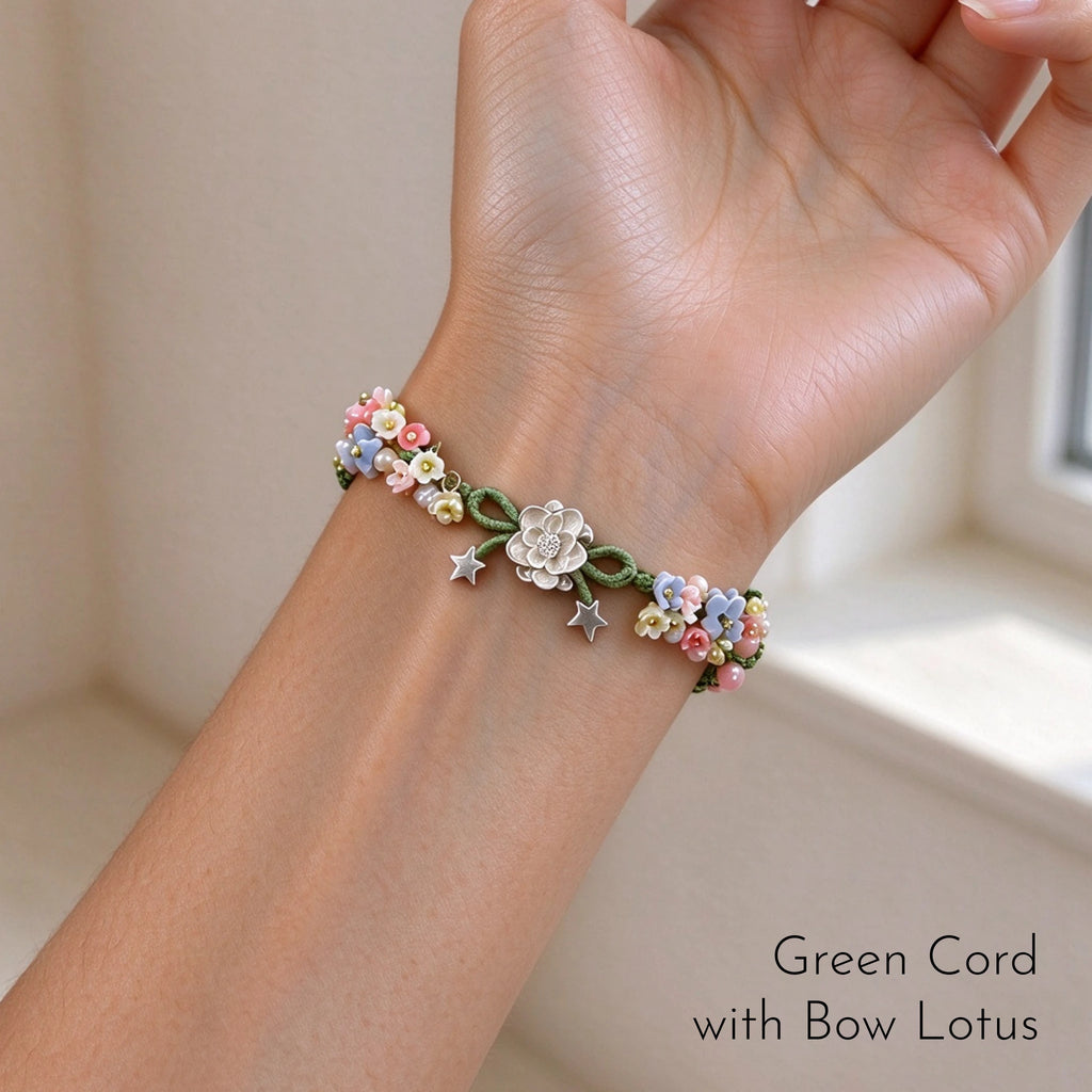 Handmade Lotus Flower S925 Bracelet - Wash Away All Worries