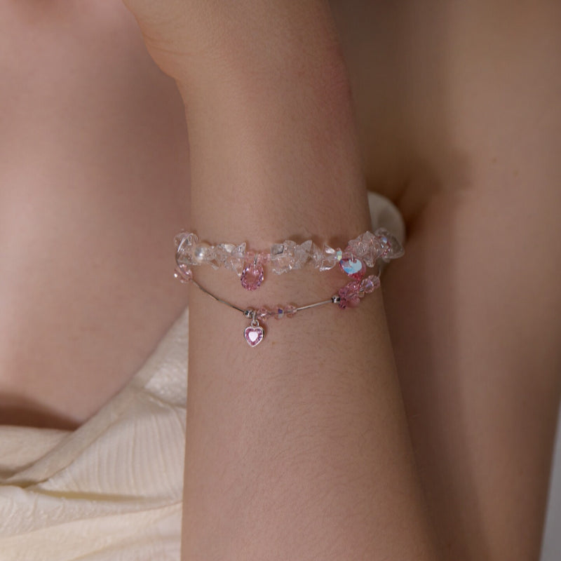 Collier en quartz clair, ras-du-cou superposé, favorisant la chance