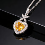 Collier Cœur Flèche d'Or en Cristal Naturel