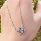 Natural Aquamarine Flower Necklace - Calm Your Energy