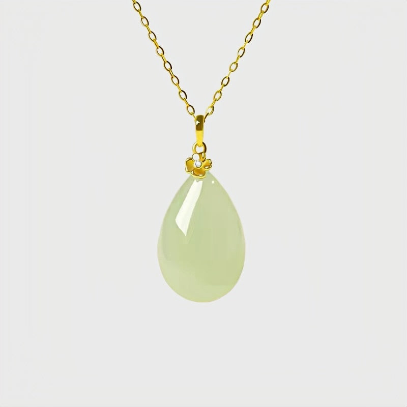 Water-Drop Hetian Jade Necklace
