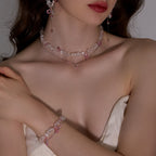 Collier en quartz clair, ras-du-cou superposé, favorisant la chance