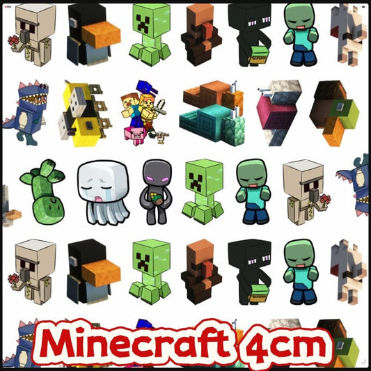 Minecraft 4cm Acrylic Charms for DIY match game-open in live