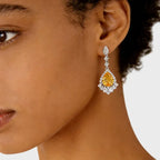 Gouttes d'abondance naturelle de citrine ensoleillée