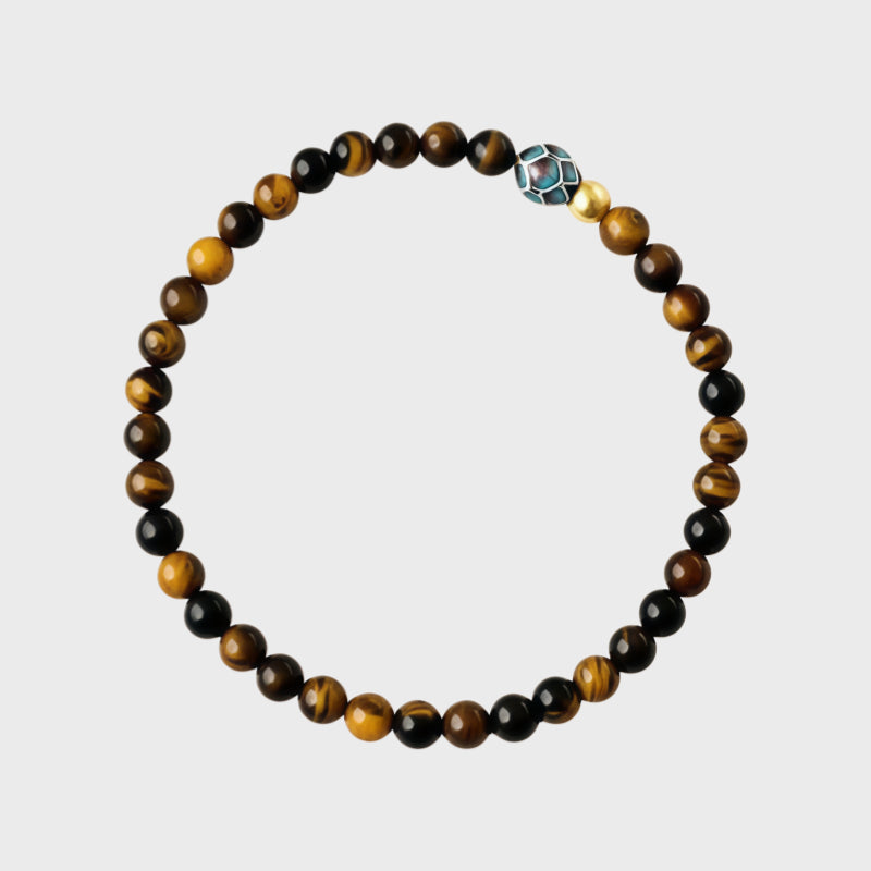 Lotus Protection Natural Tiger Eye Wealth Bracelet