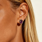 Boucles d'oreilles de protection apaisantes en améthyste naturelle