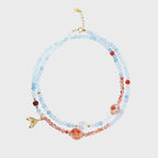 Collier Aigue-marine et pierres multiples – Esprit calme, cœur ouvert, attire l'équilibre
