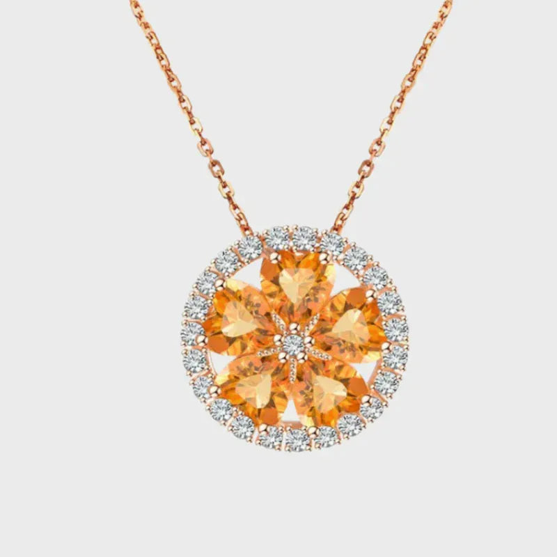 Lumina Bloom Citrine Necklace