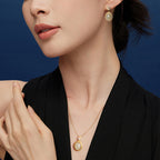 Collier de jade Hetian naturel éclat lunaire
