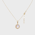 Collier Pierre de Lune Galaxie Doux Rêve Tombant – Intuition Douce, Protection Féminine