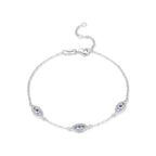 Devil's Eye Bracelet, Pure Silver Zircon Light Luxury Bracelet