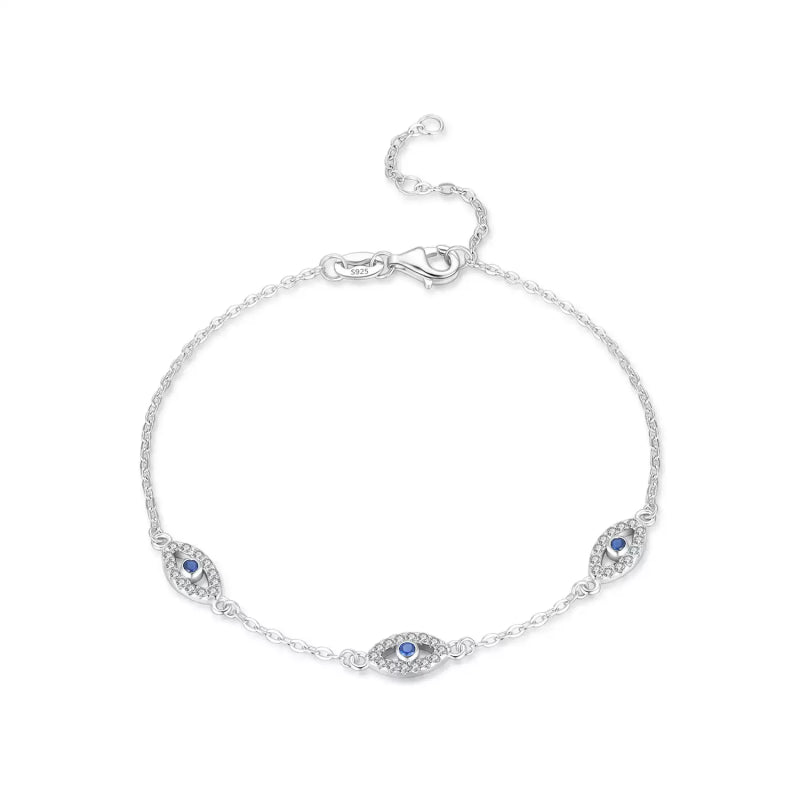 Bracelet délicat œil porte-bonheur en or