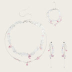 Collier en quartz clair, ras-du-cou superposé, favorisant la chance