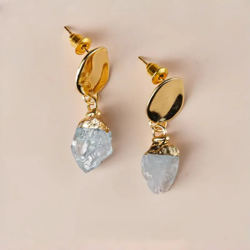 Clarity & Courage Natural Aquamarine Earrings