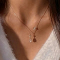 Butterfly Teardrop Rose Quartz Necklace - Attract Love & Gentle Energy
