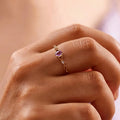 Natural Amethyst Ring - Violet Glow Eases Restless Minds