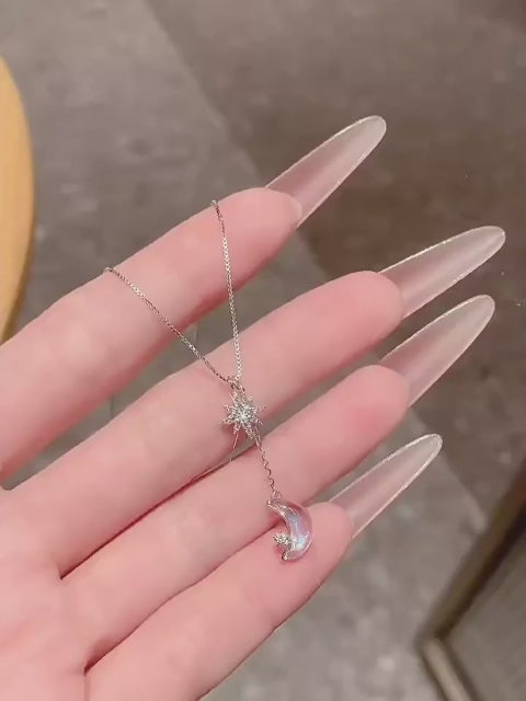 Collier Lune & Étoile "Brillance Crépusculaire"