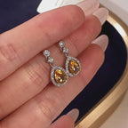 Boucles d'oreilles Zara Radiance en cristal naturel