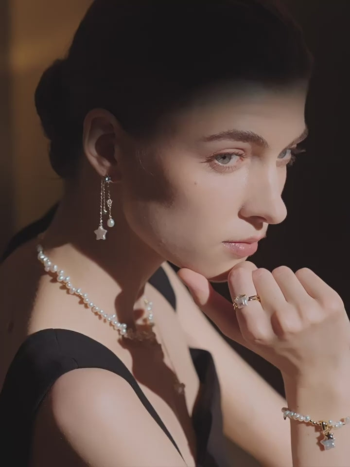 Bague en or perle étoilée – Un chemin direct vers la confiance