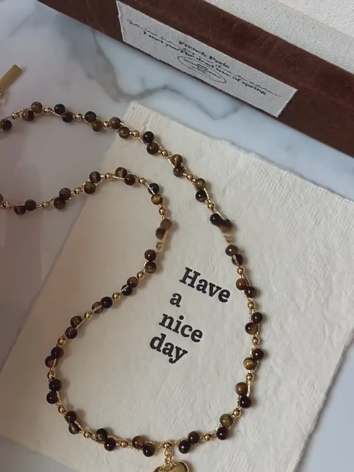 Natural Tiger Eye Stone Necklace, Ideal Gift for Your Beloved