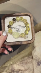 Citrine & Smoky Quartz Heart‑Shaped Fox Bracelet - Calm Judgment